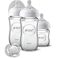 Los mejores  - Philips Avent Natural Cristal - Set de regalo- 3 biberones y chupete- cristal